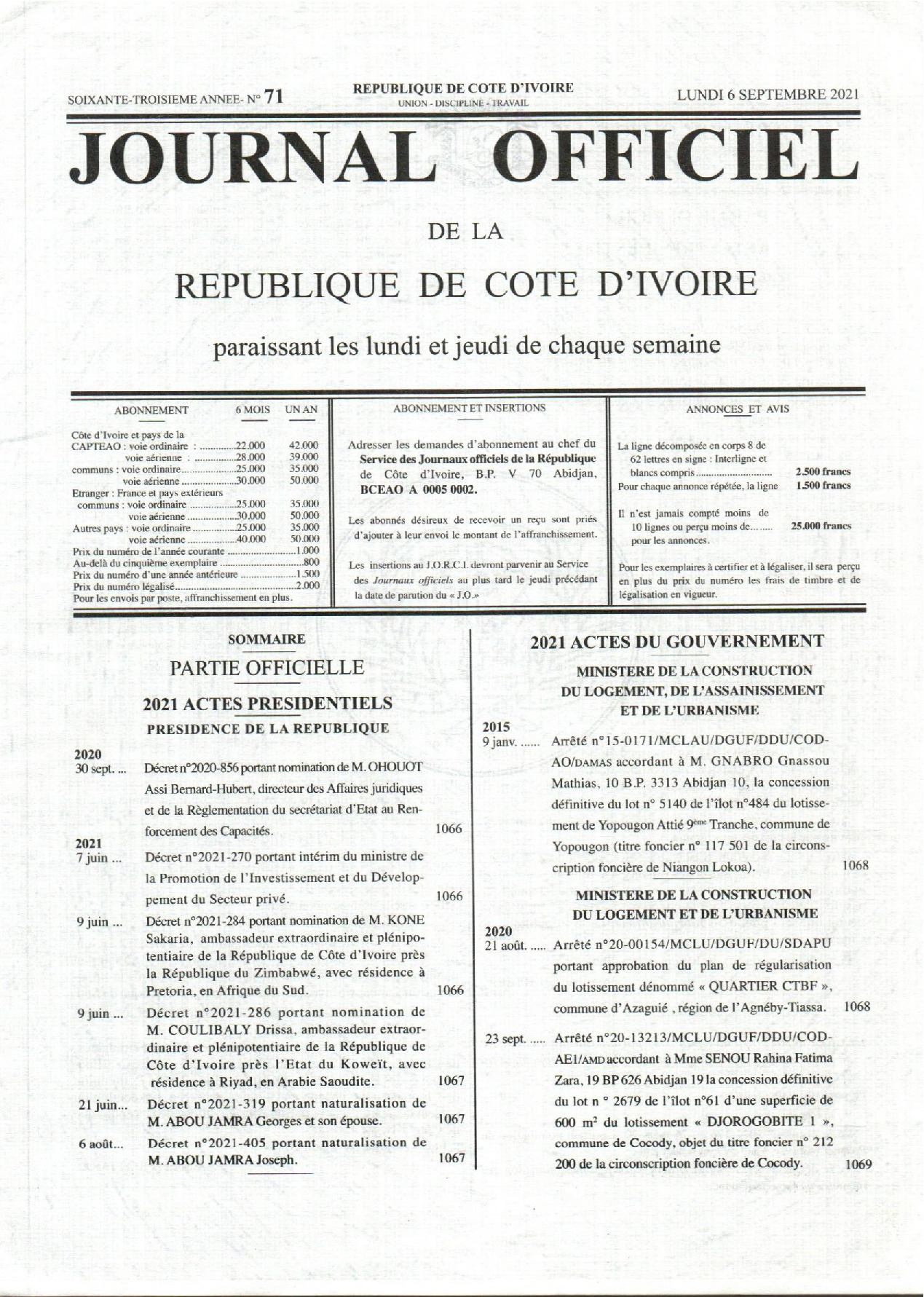 JO 2021-071