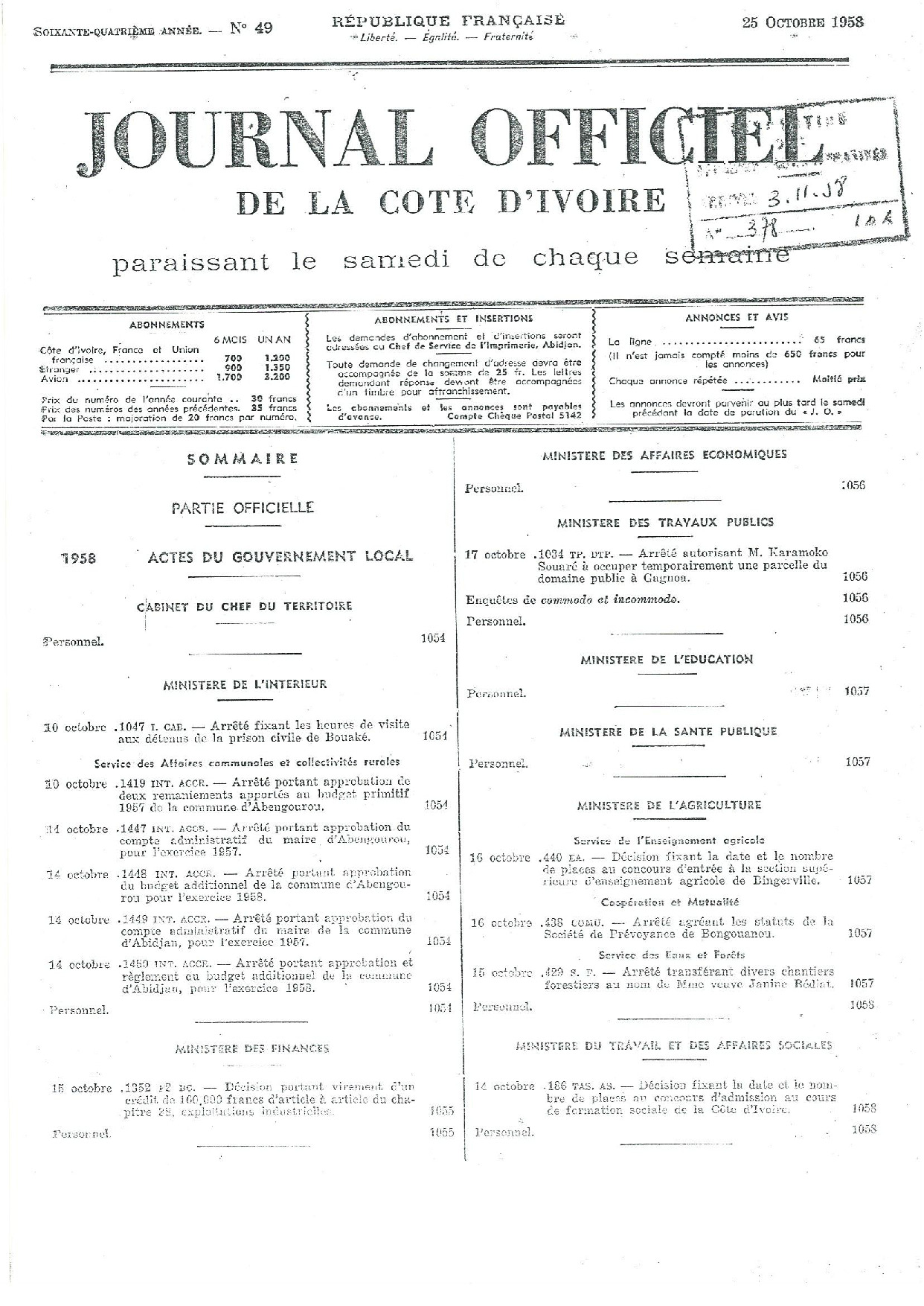 JO 1958-049 FRANCE_CI