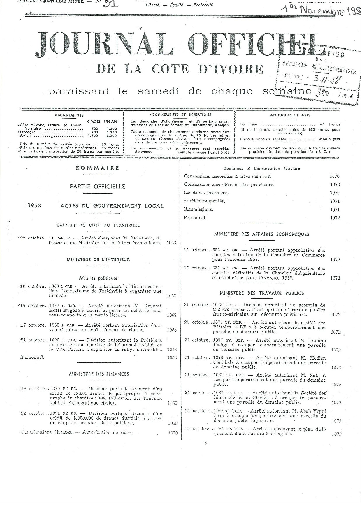 JO 1958-051 FRANCE_CI