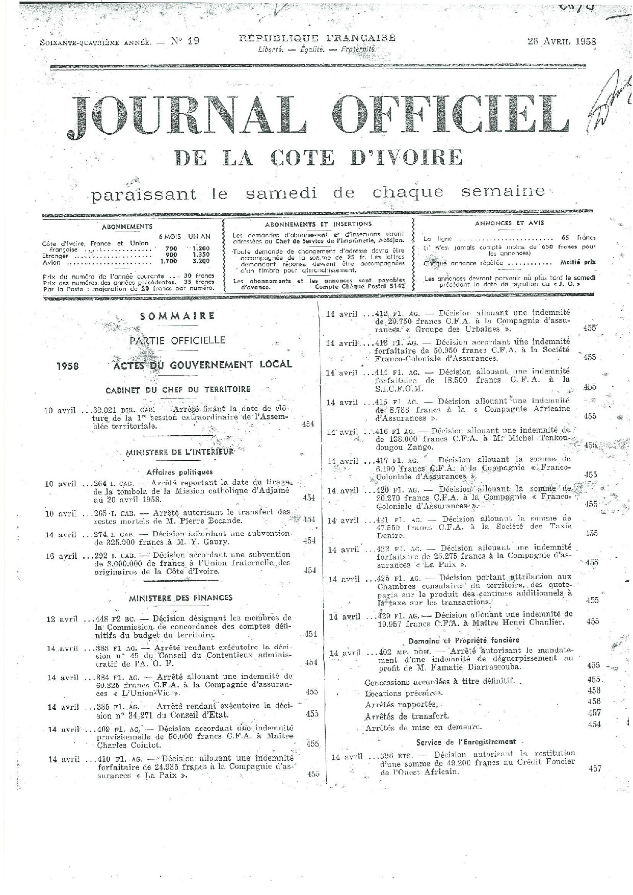 JO 1958-019 FRANCE_CI