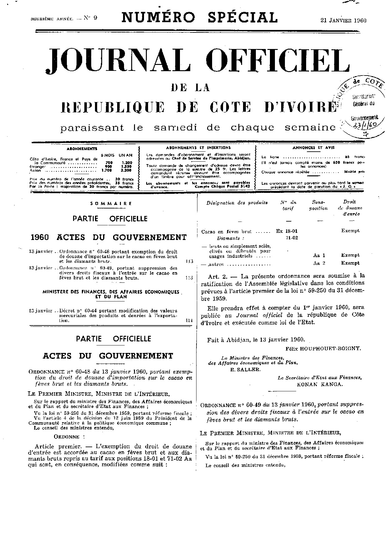 JO 1960-009  BIS