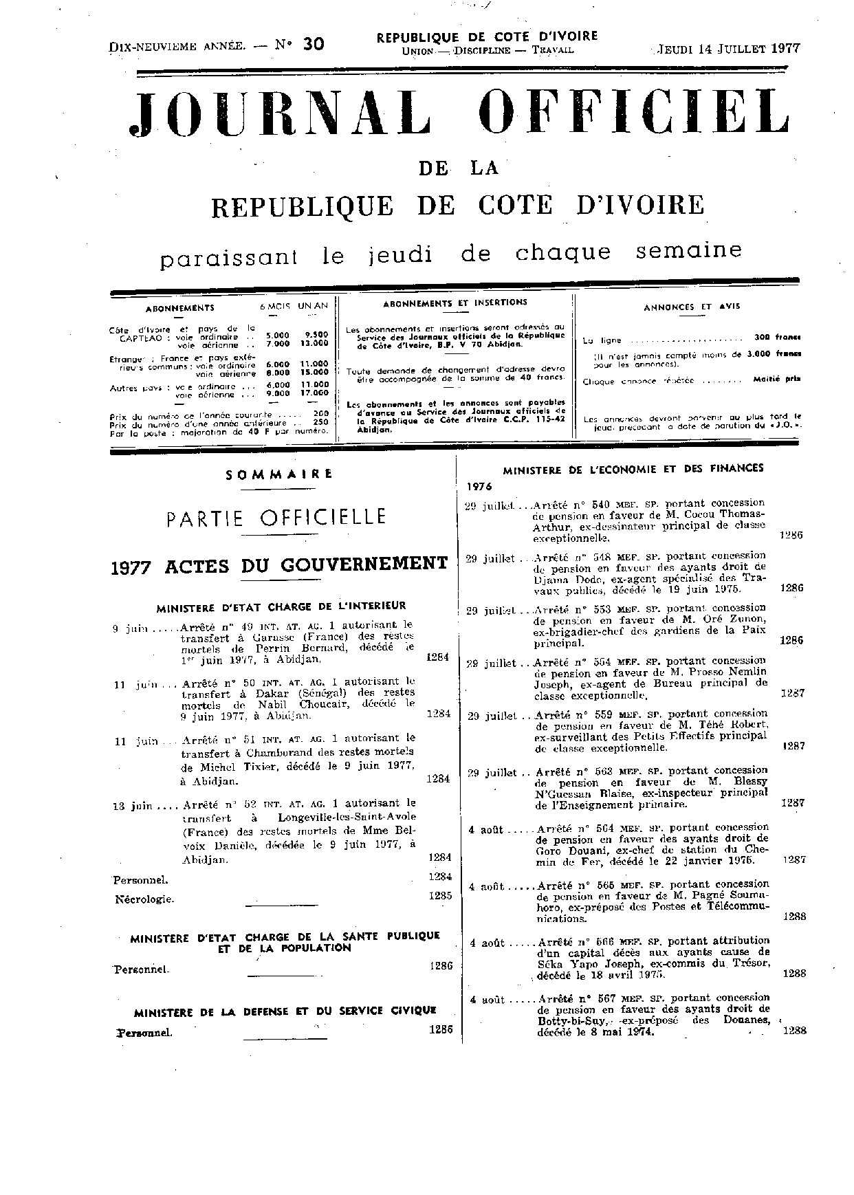 JO 1977-030