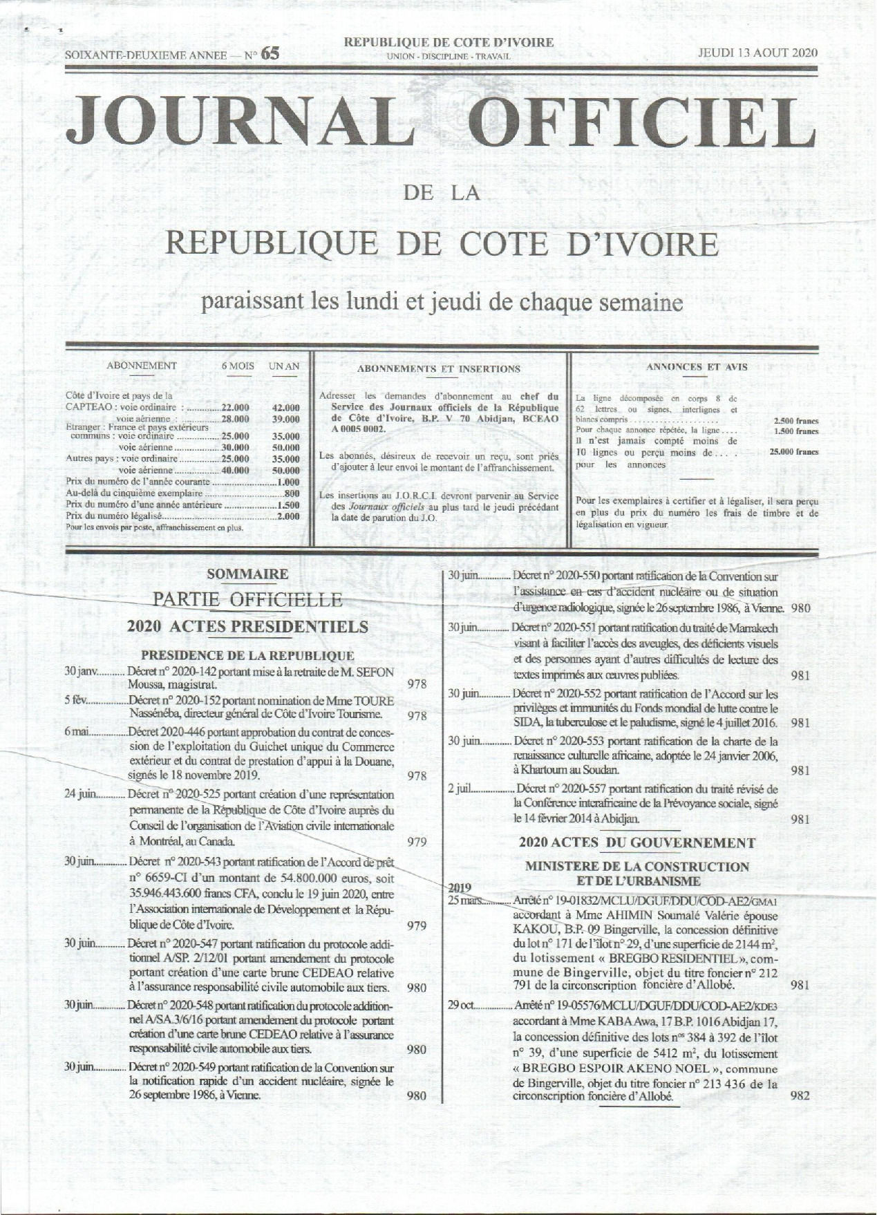 JO 2020-065