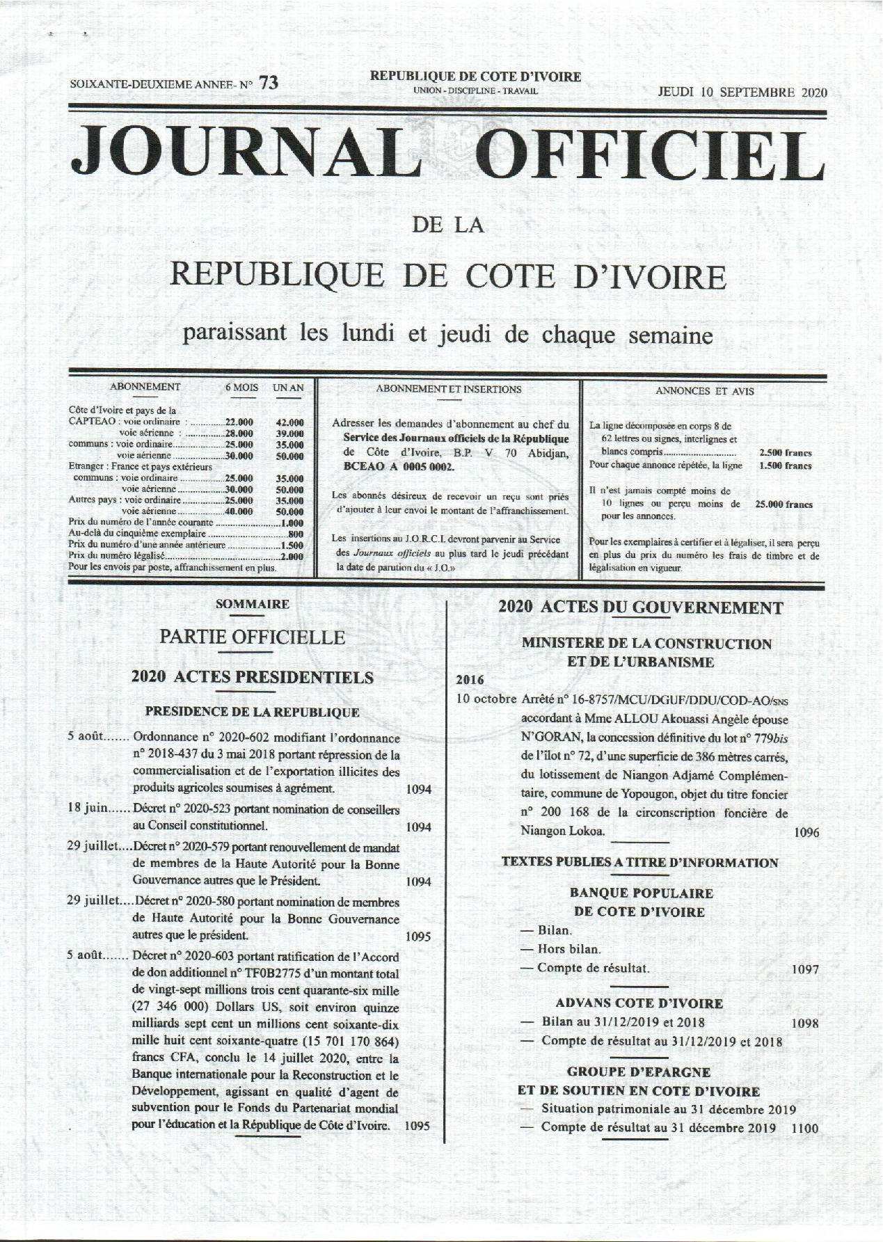 JO 2020-073