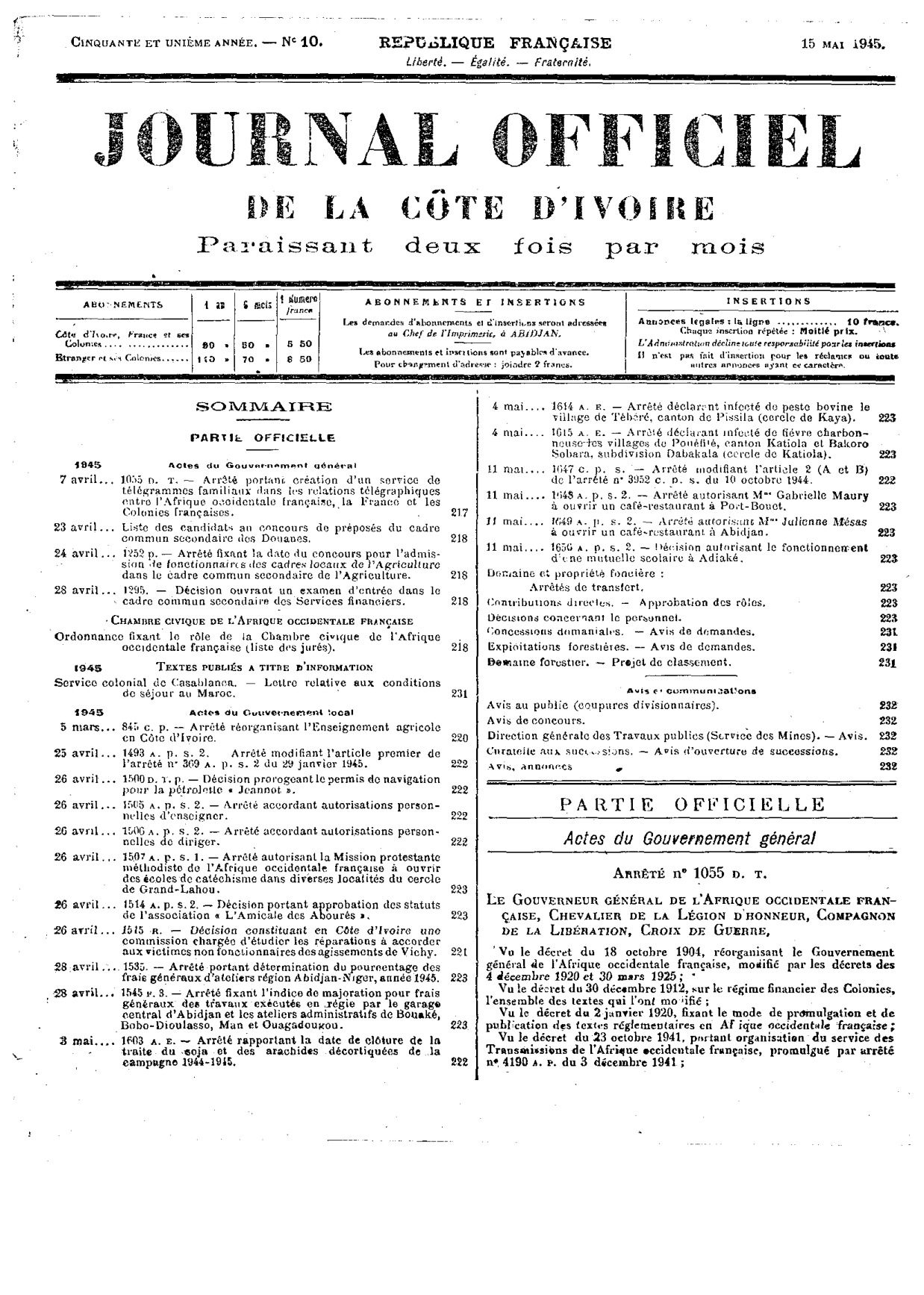 JO 1945-010 FRANCE_CI