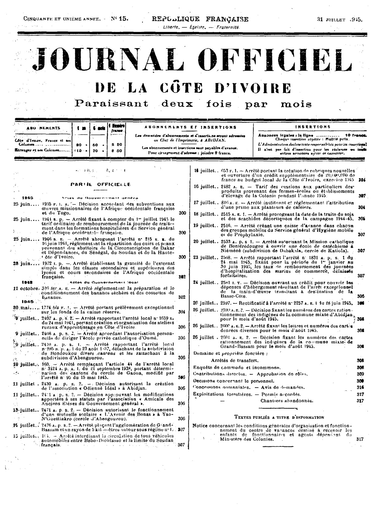JO 1945-015 FRANCE_CI