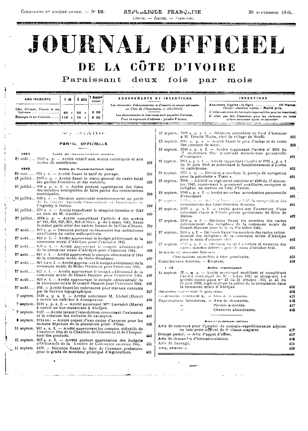 JO 1945-019 FRANCE_CI