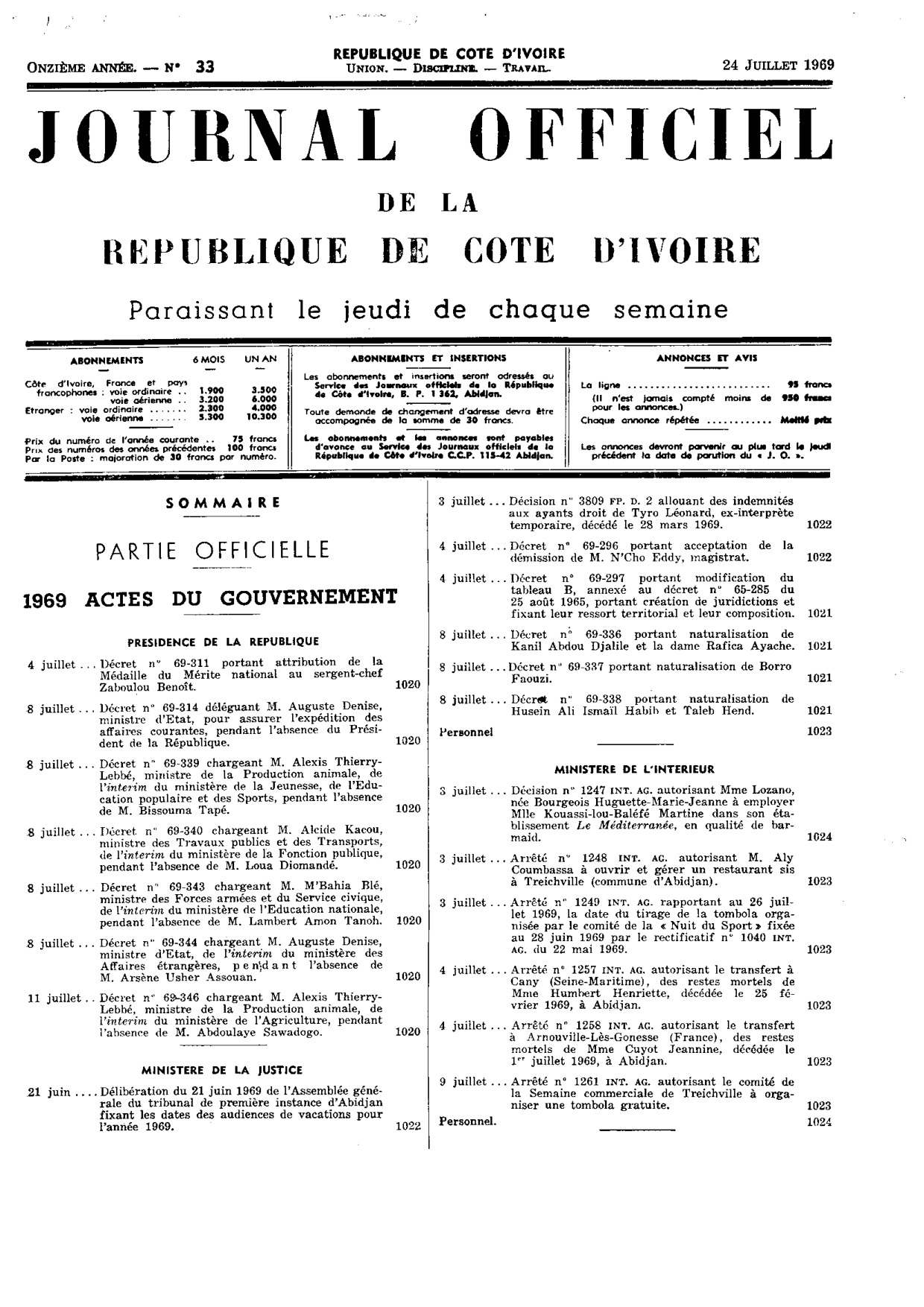 JO 1969-033