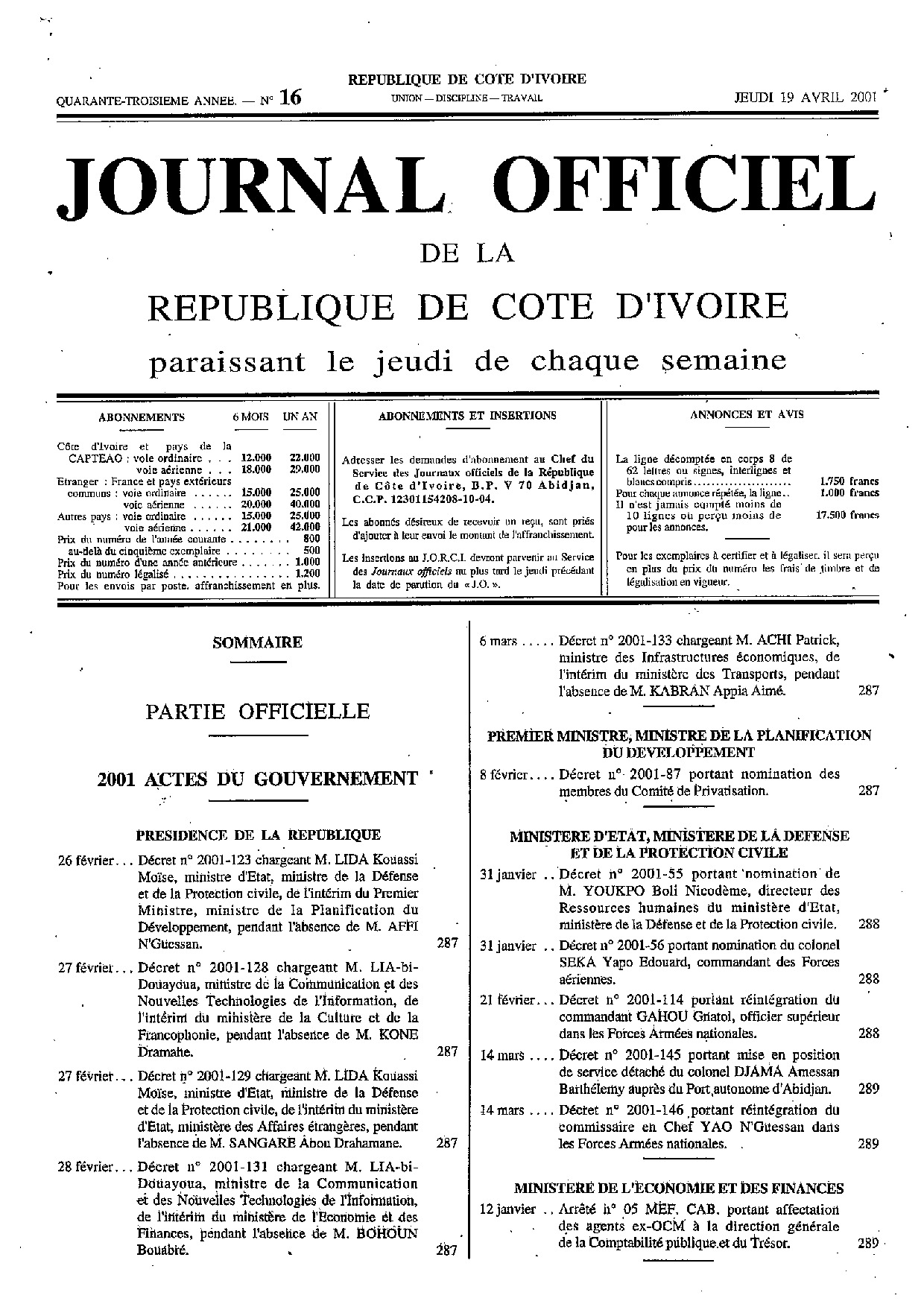 JO 2001-016