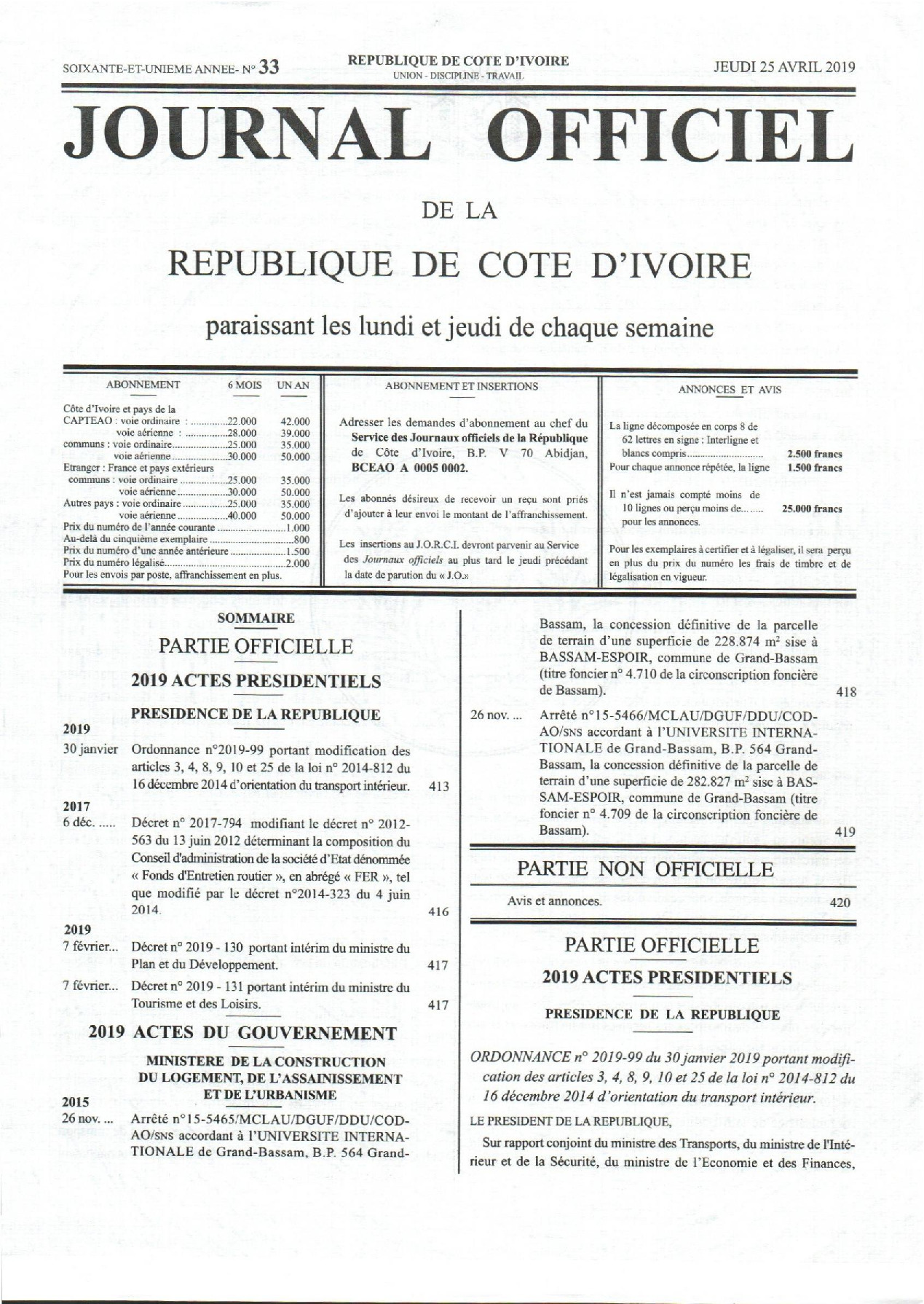 JO 2019-033