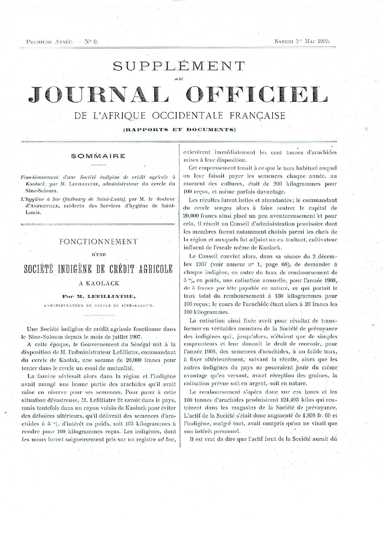 JO A09-009 SUPPLEMENT