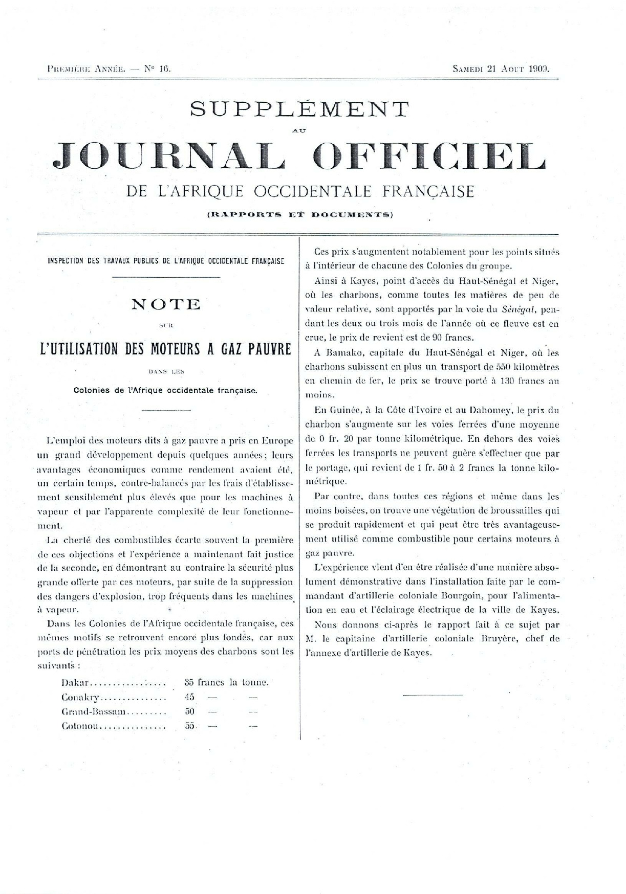 JO A09-016 SUPPLEMENT