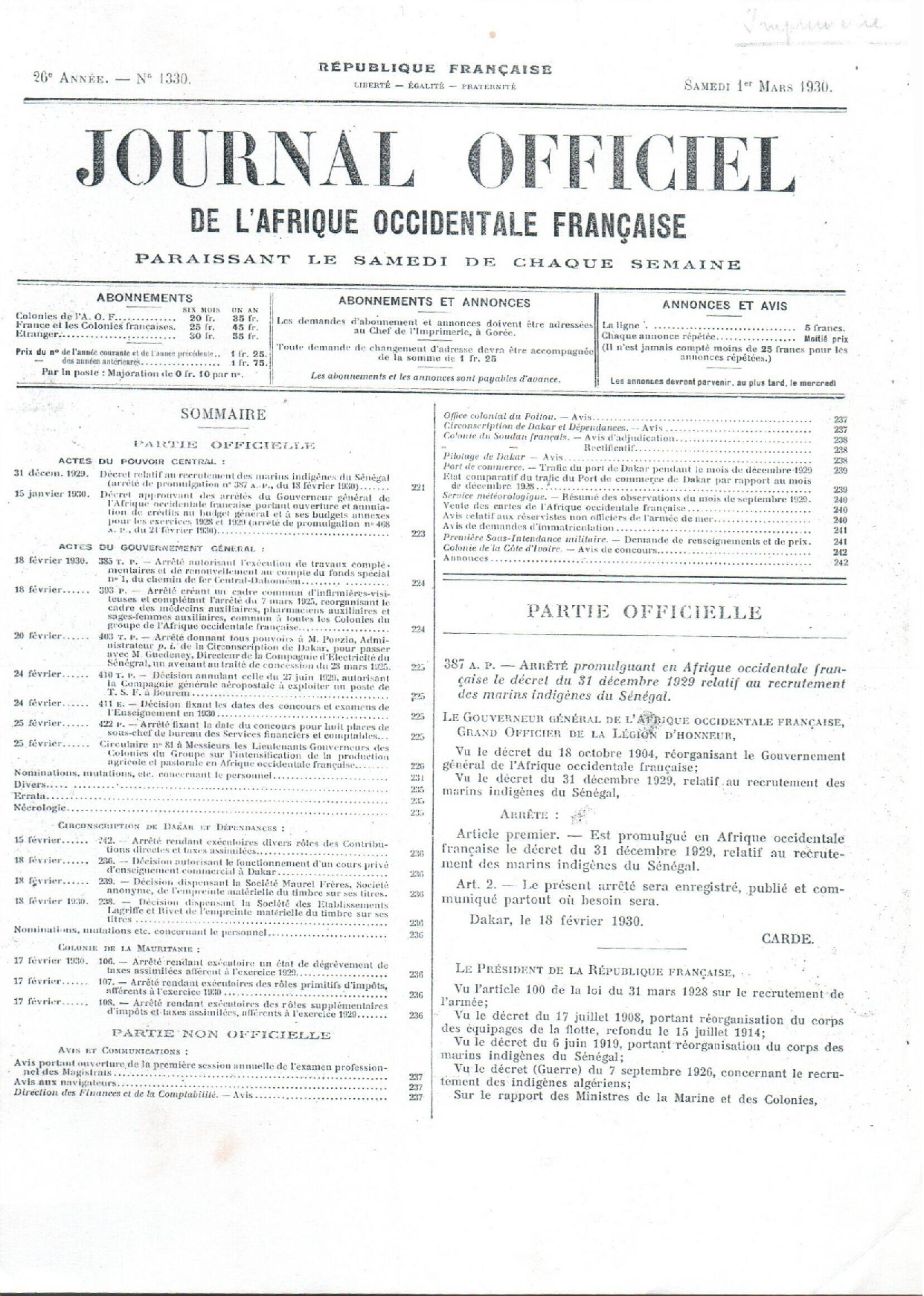 JO A30-030