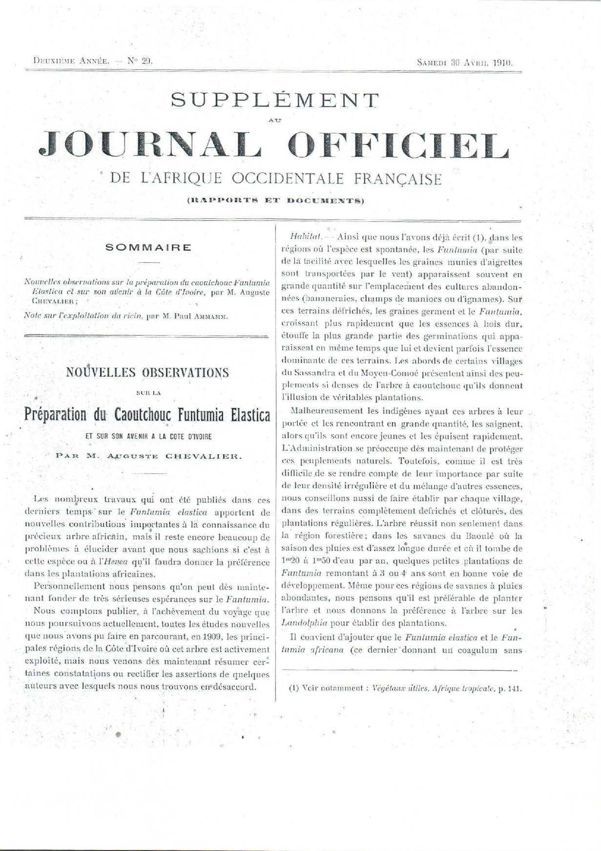 JO A10-029 SUPPLEMENT