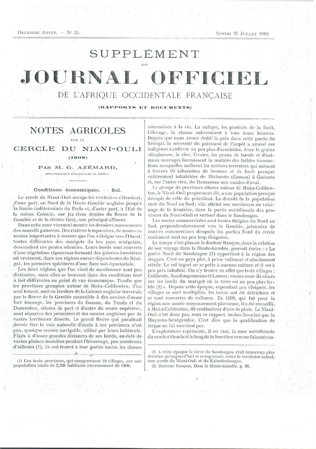 JO A10-035 SUPPLEMENT