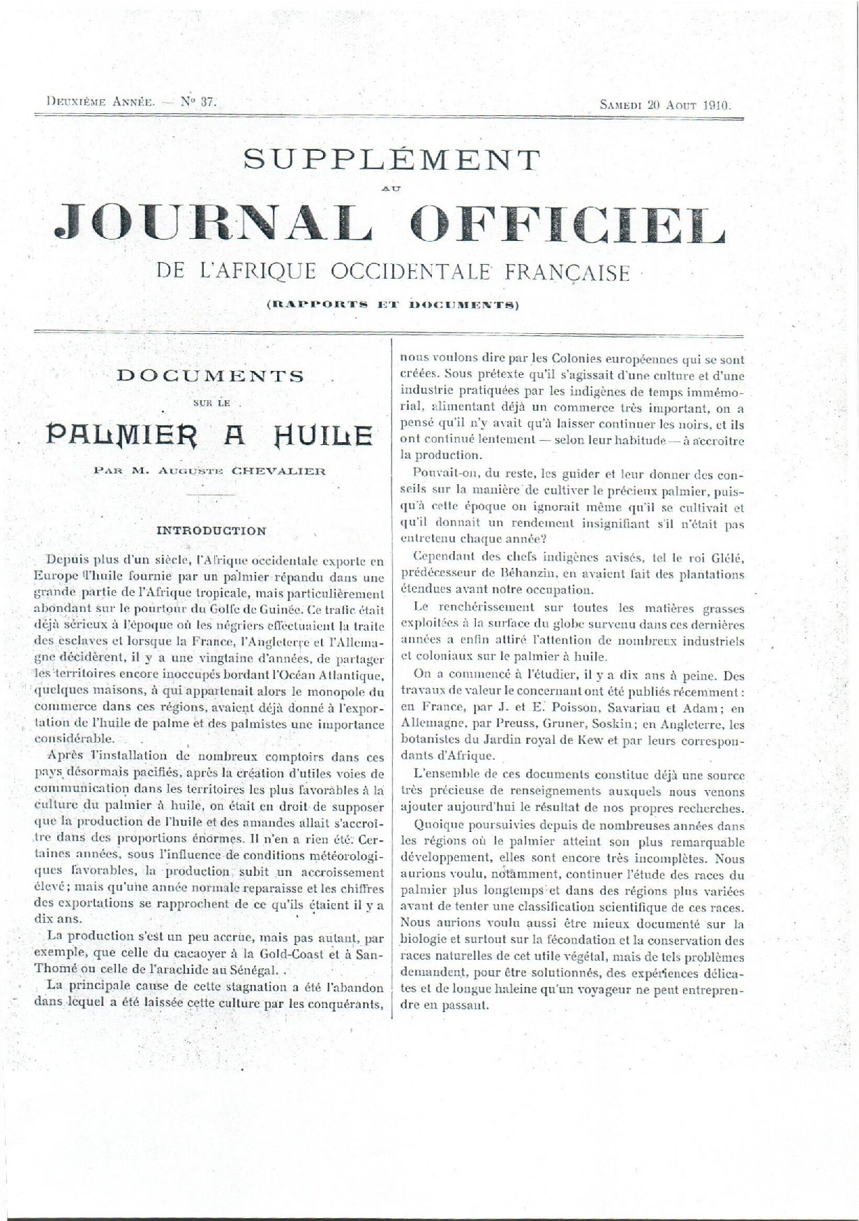 JO A10-037 SUPPLEMENT
