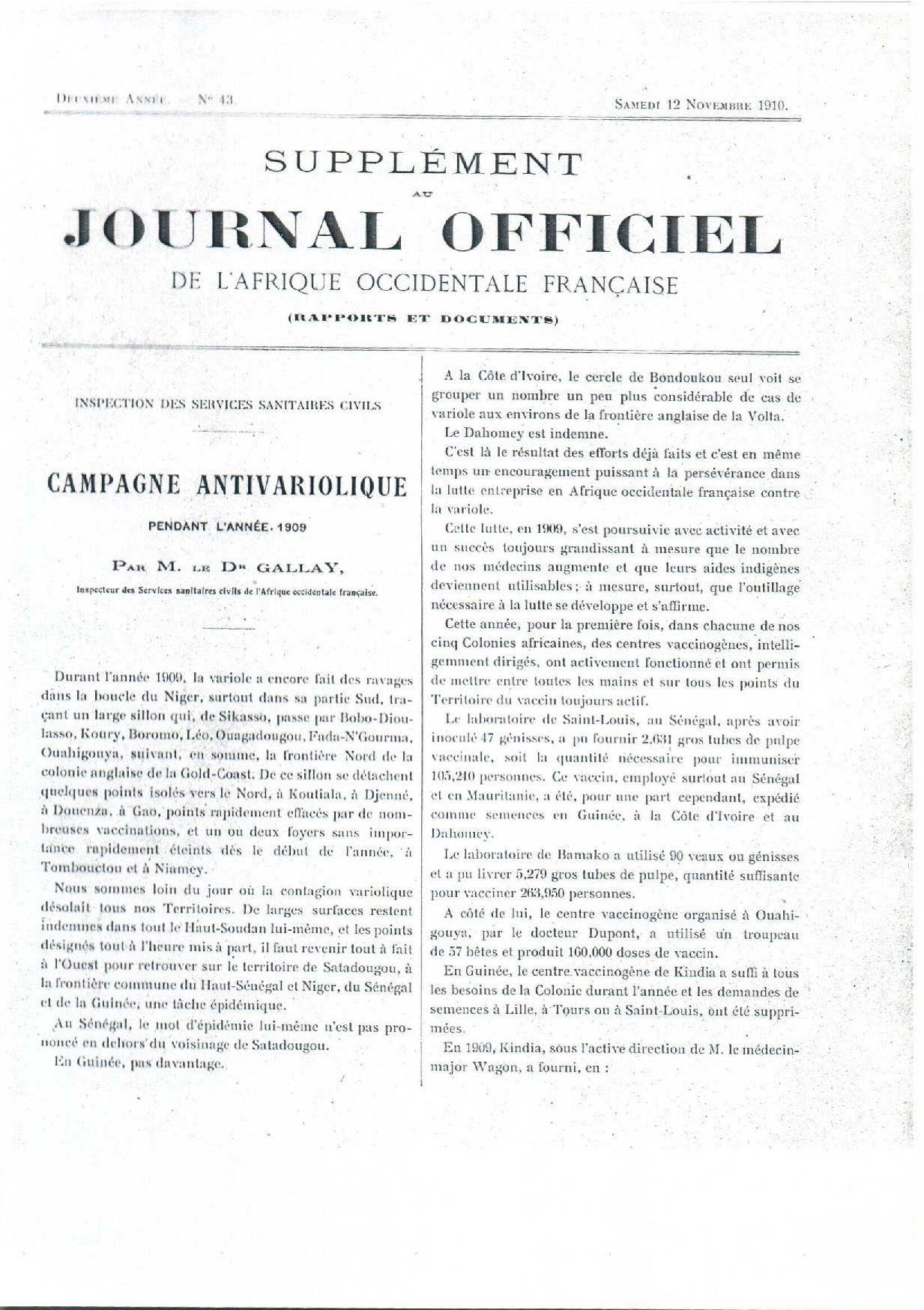 JO A10-043 SUPPLEMENT