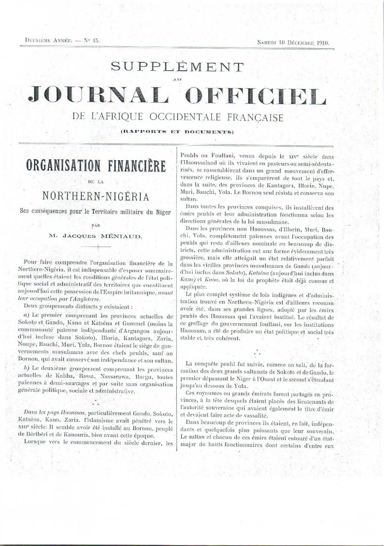JO A10-045 SUPPLEMENT