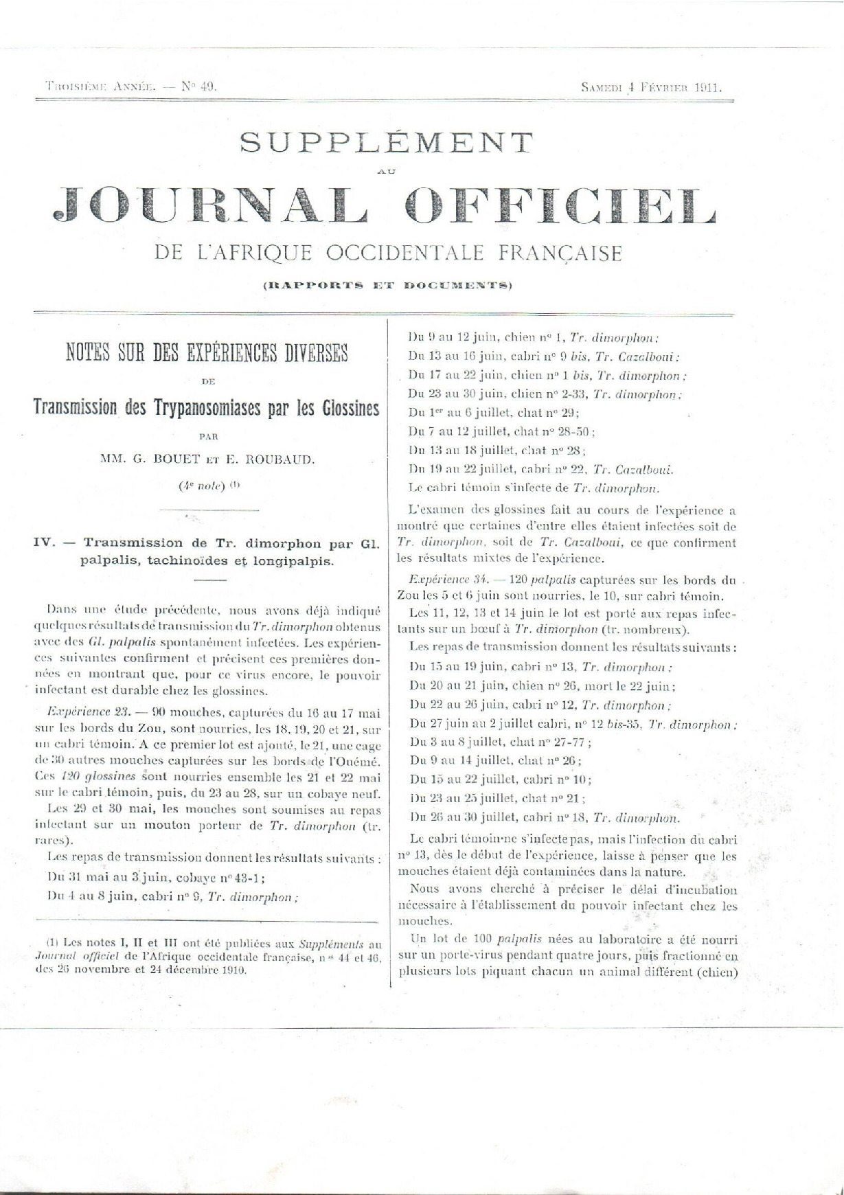 JO A11-049 SUPPLEMENT