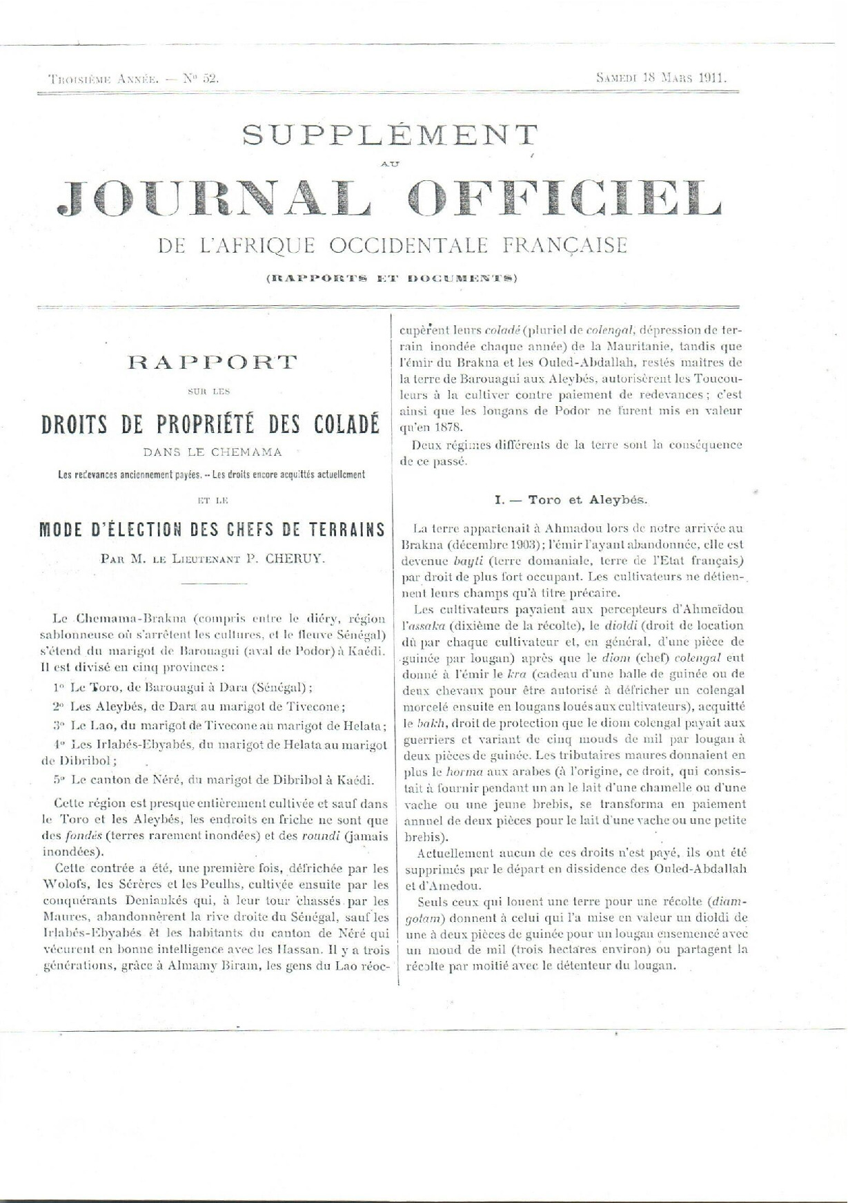 JO A11-052 SUPPLEMENT