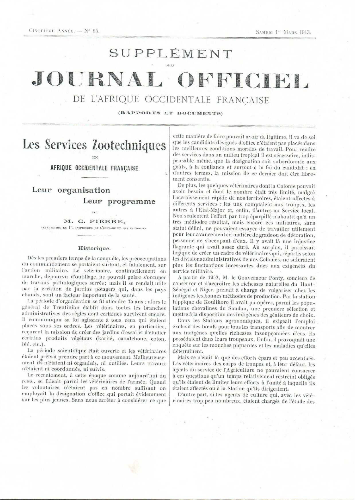 JO A13-085 SUPPLEMENT