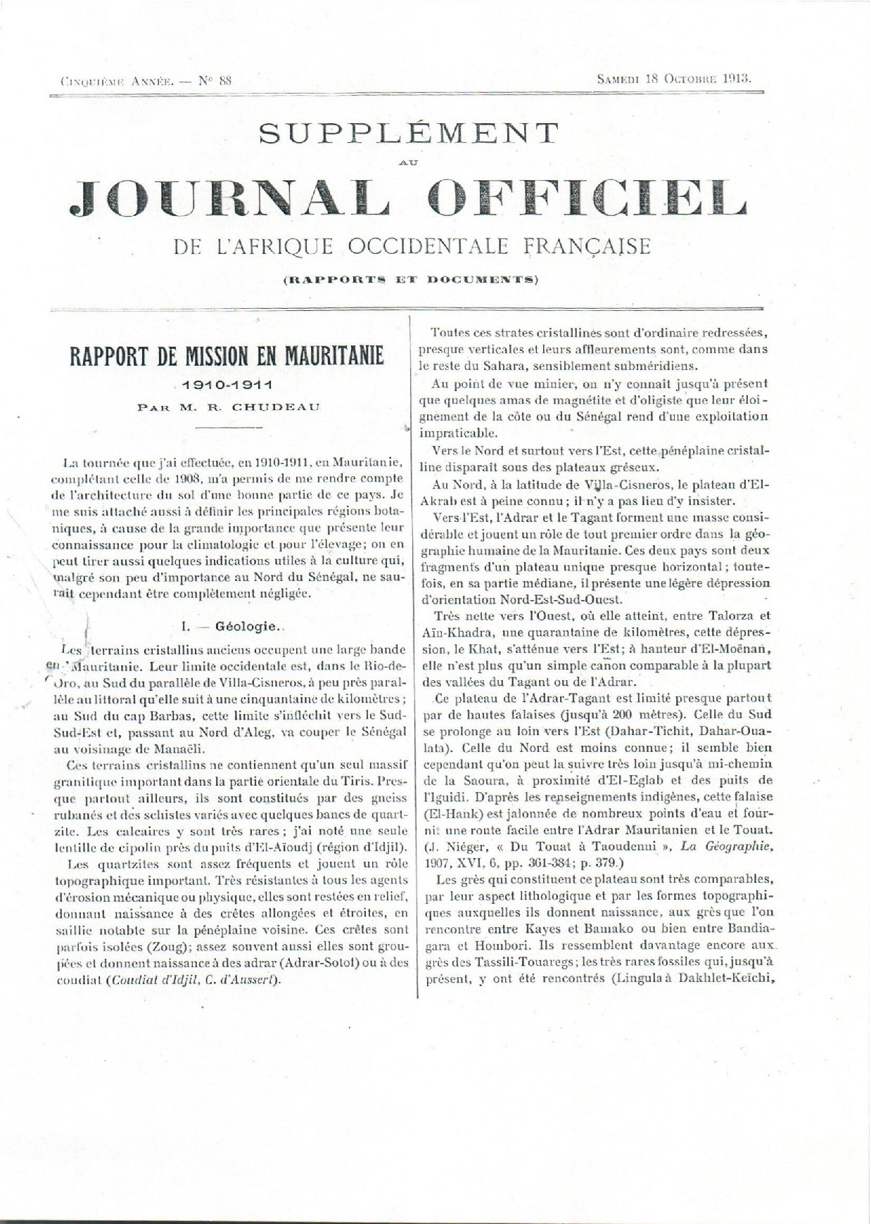 JO A13-088 SUPPLEMENT