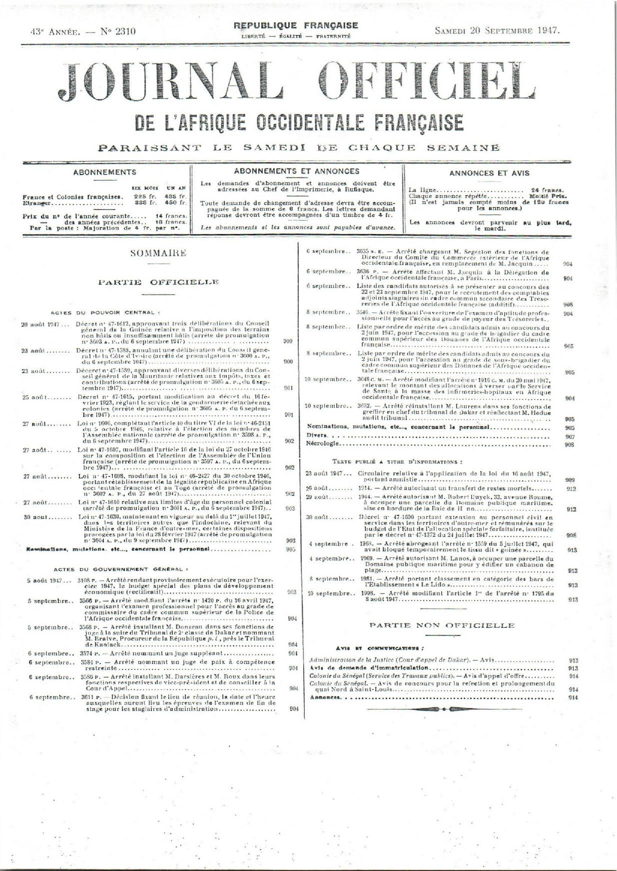 JO A47-2310 SUPPLEMENTT
