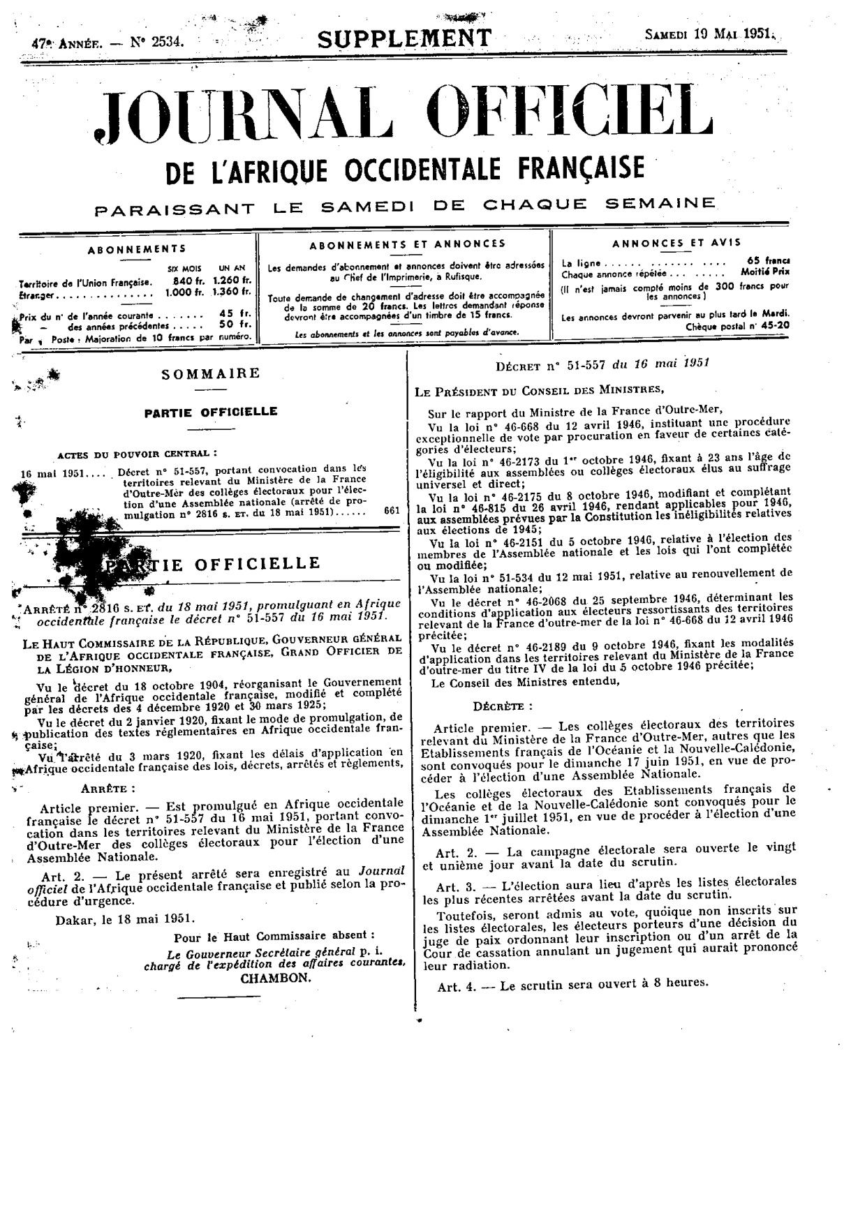 JO A51-2534 SUPPLEMENT