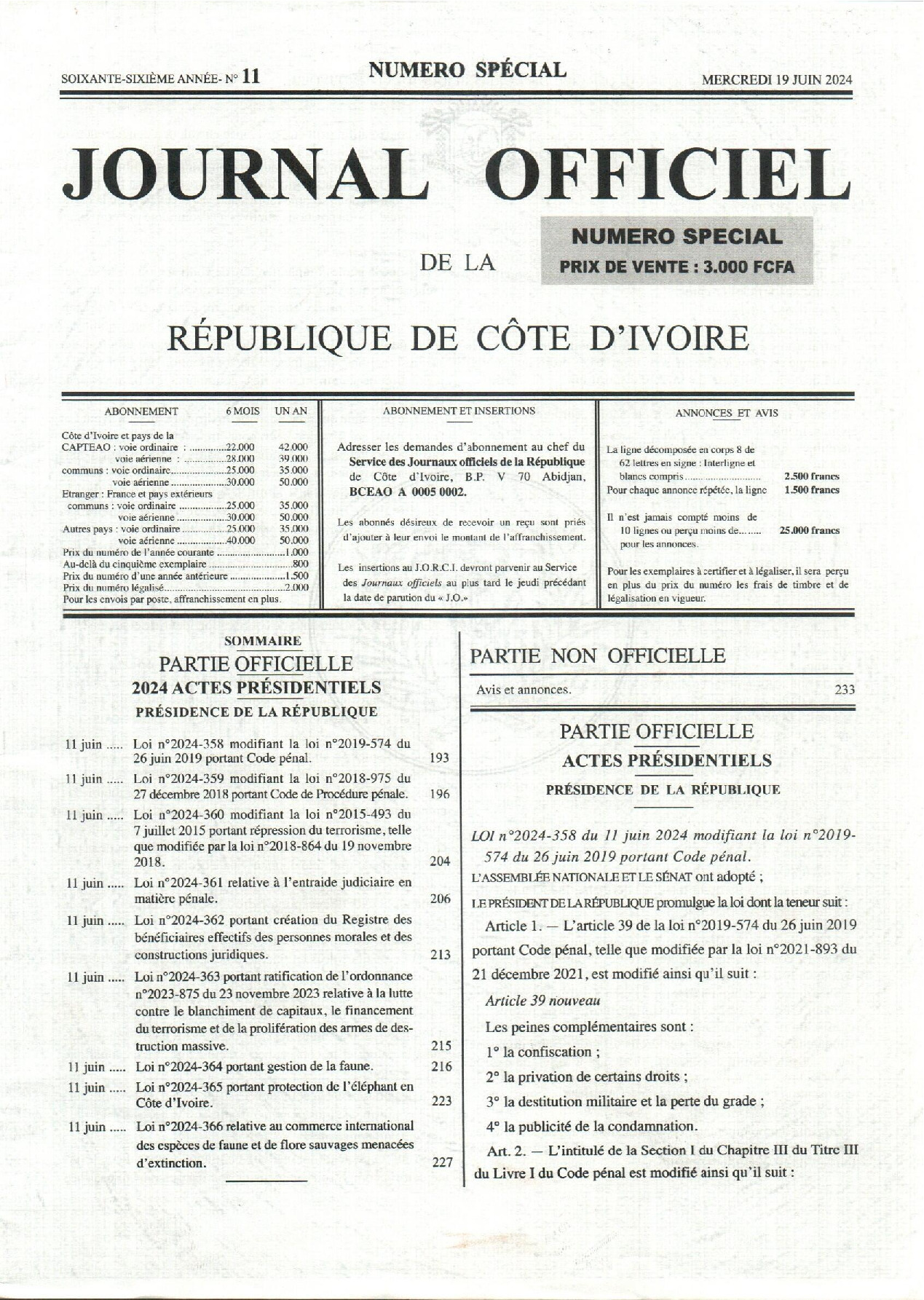 Texte officiel